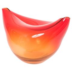 Alfredo Barbini Shaped Glass Vase