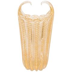 Large Gold Murano Vase Attributed to Ercole Barovier 8