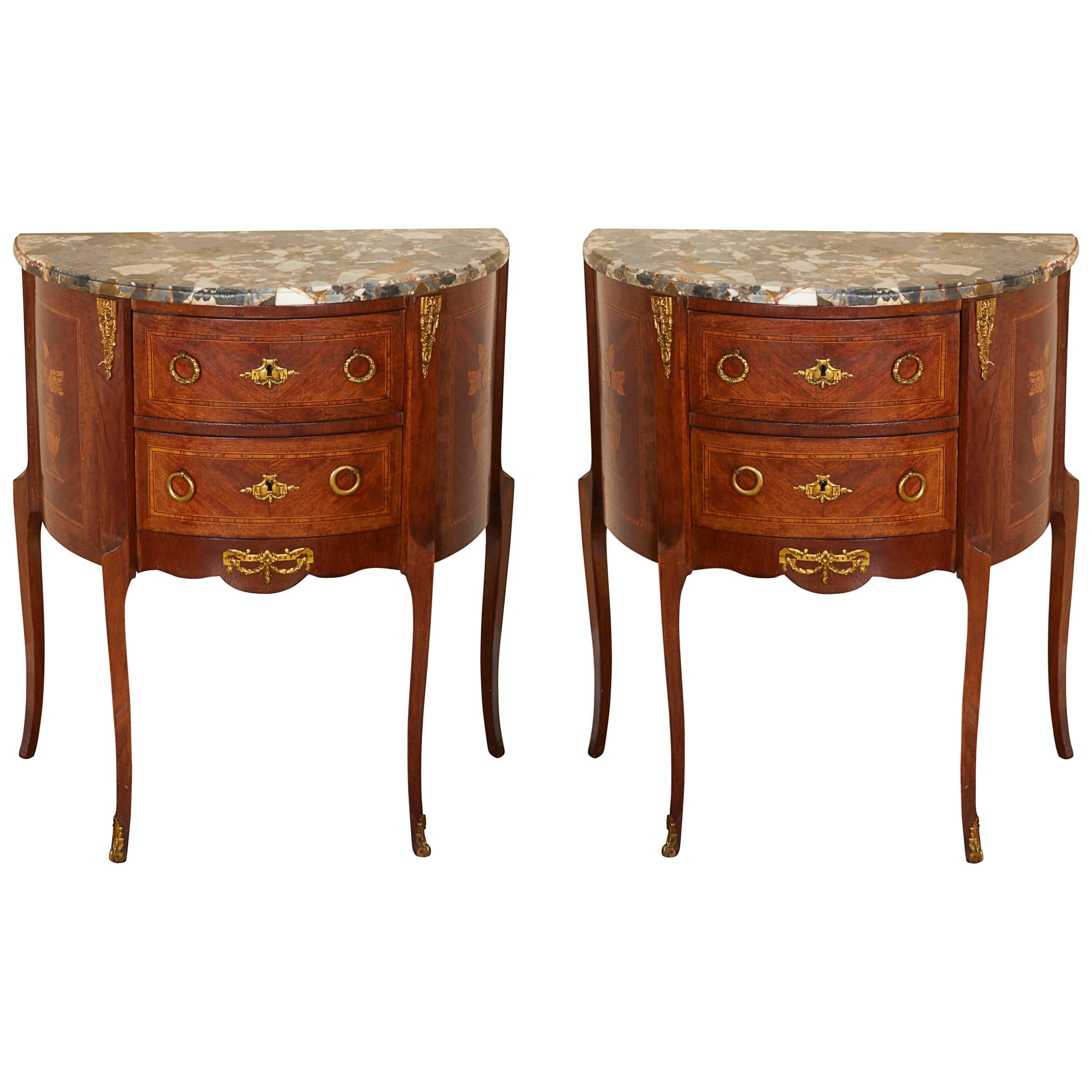 Pair of 19th Century French Walnut Commodes