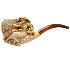 Carved Meerschaum Tobacco Pipe