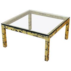 Mid-Century Modern Silas Seandel Textured Gilt Steel Coffee Table 6