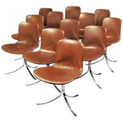 Poul Kjaerholm, Two Sets of Six PK9 Chairs, circa 1960