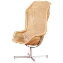 1950s, Rattan Chair by Dirk Van Sliedregt