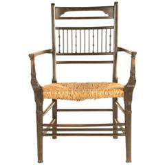 Anglo-Japanese Walnut Spindle Back Armchair, Attributed to E W Godwin