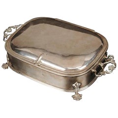 Antique Arts and Crafts Silver Plated Jewelry Casket by W a S Benson