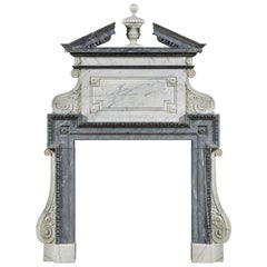 Exceptional English Fireplace with Overmantle