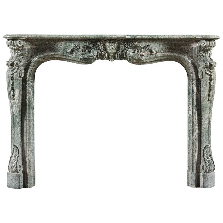 Antique Louis XV, William IV Revival Fireplace Mantle For Sale