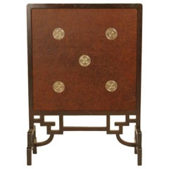 An Anglo-Japanese Fire Screen with Embossed Leather Designs by E. W. Godwin