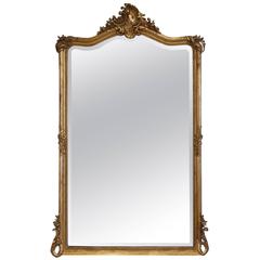 French Gold Mirror in the Louis XV Style Bevelled
