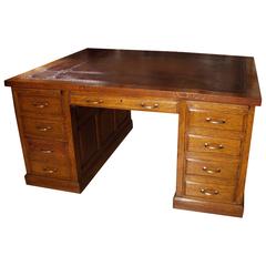 19th Century Oak Partners Desk