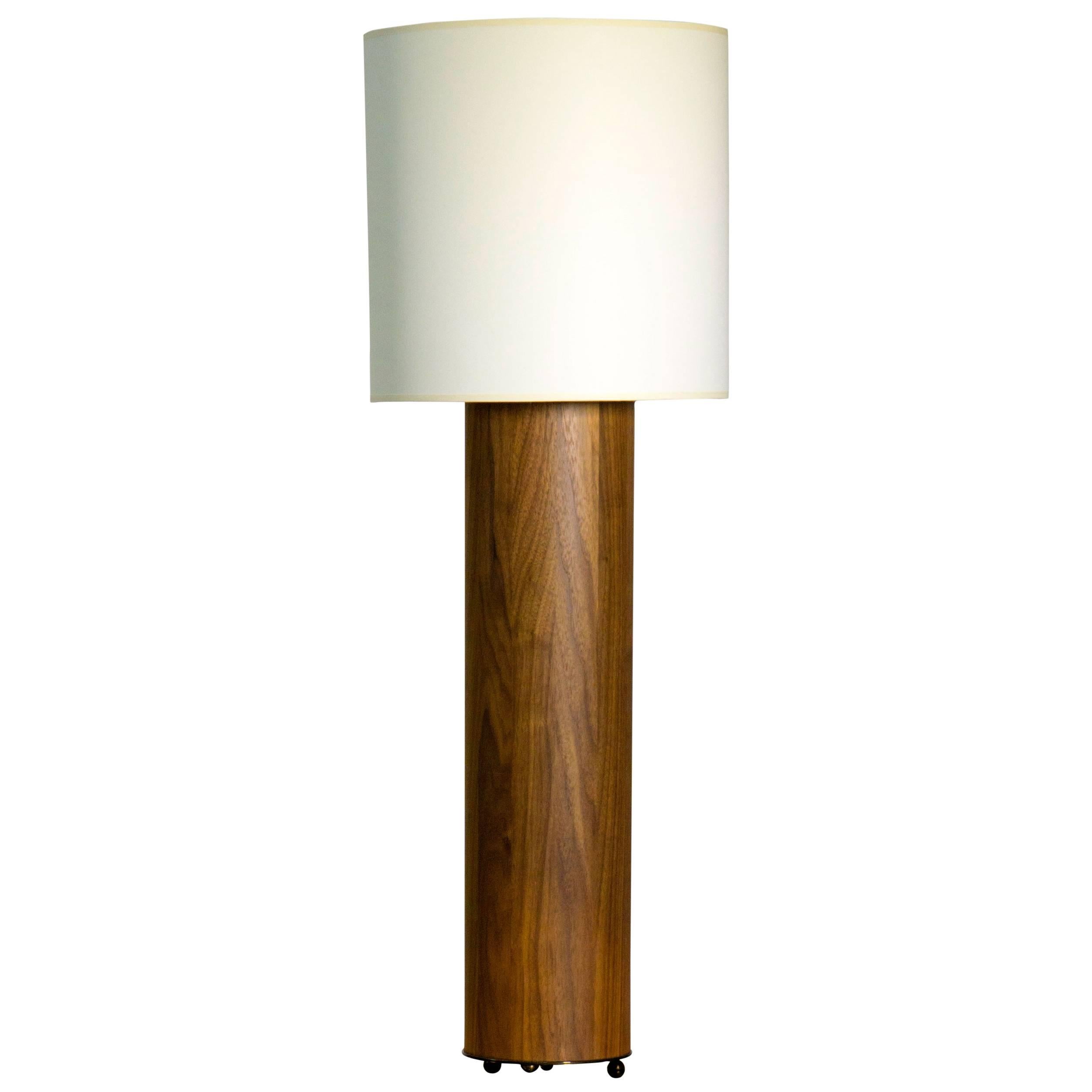 Table Lamp in Walnut by Tinatin Kilaberidze For Sale