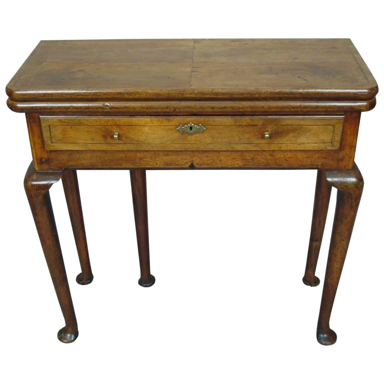 George I Walnut Card Table For Sale