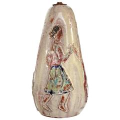 Italian Ceramic Table Lamp in the Manner of Fantoni 1