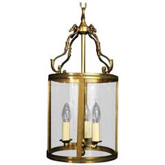 French Gilded Empire Antique Hall Lantern