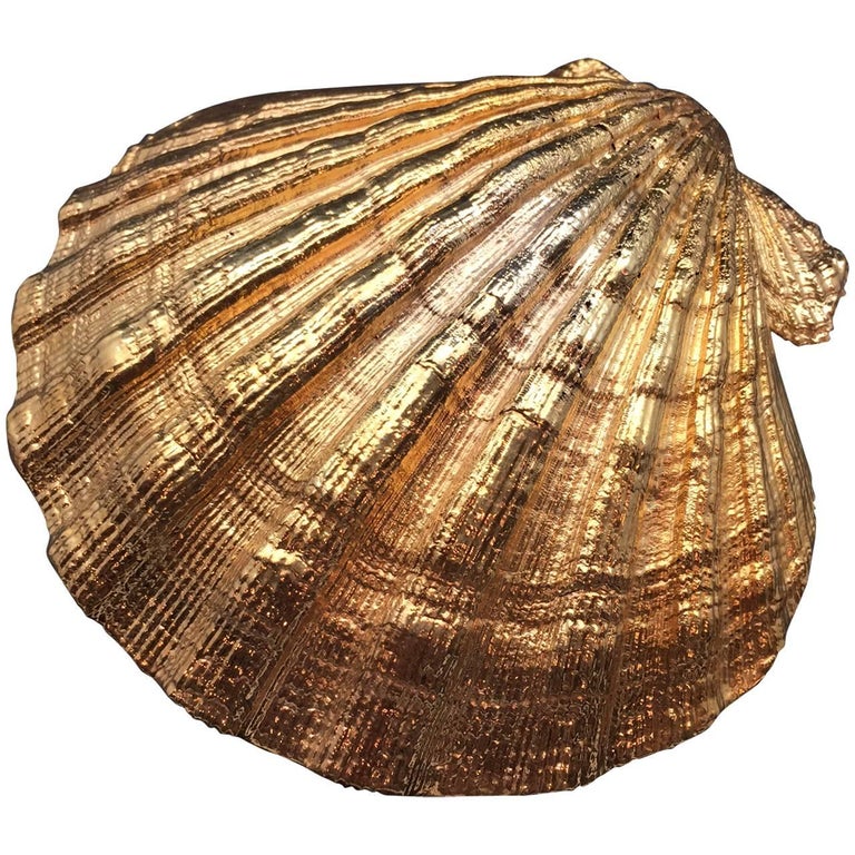 Creel and Gow Gold-Plated Pecten Shell, Symbol of Pilgrims and of ...