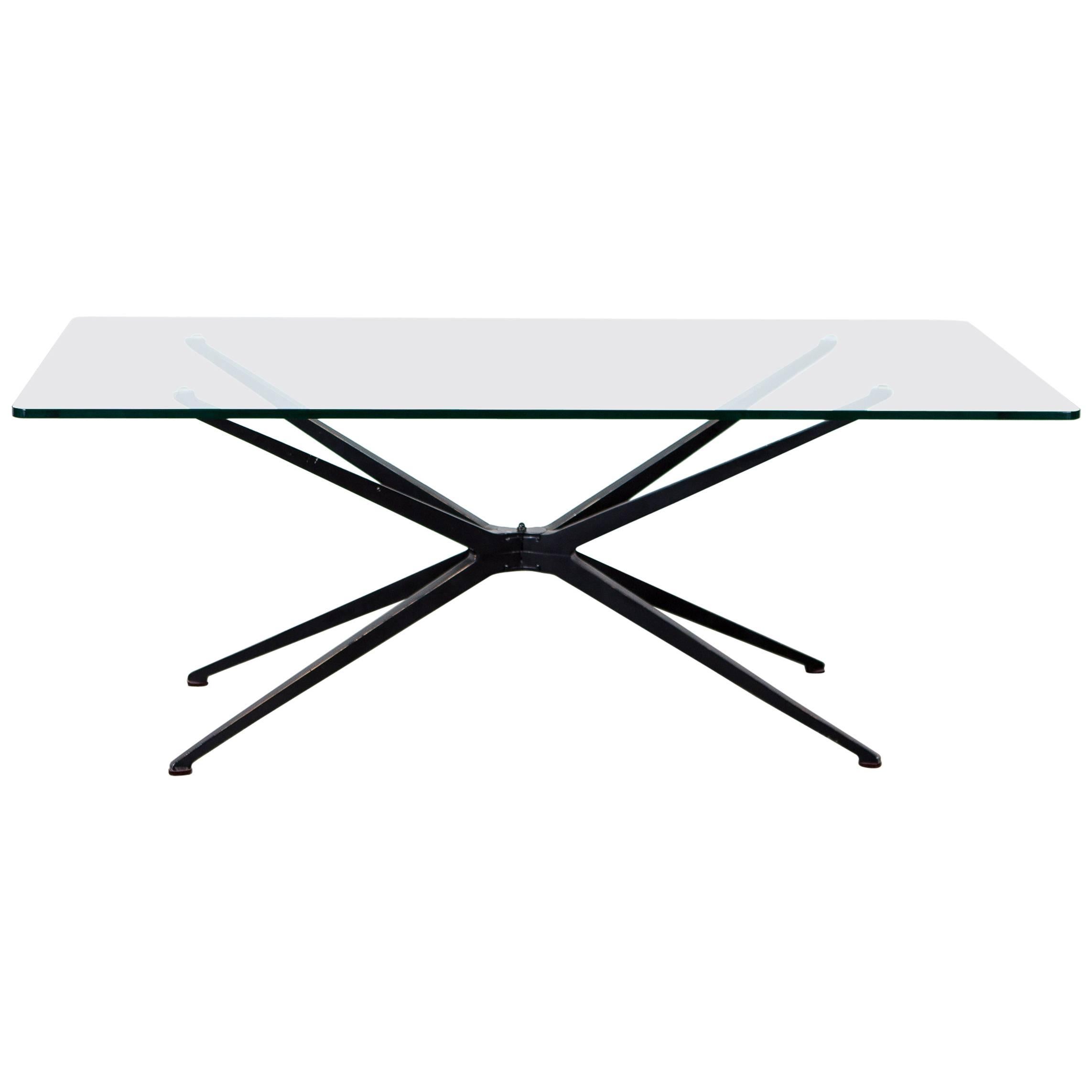Glass Top Mid-Century Modern Coffee Table For Sale