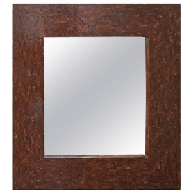 Andrianna Shamaris Coconut Shell Mirror For Sale at 1stDibs