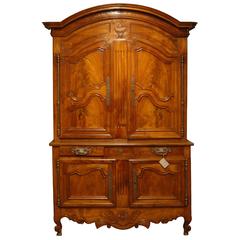 Louis XV Carved Walnut Buffet Deux Corps
