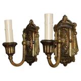 Elegant Pair of 1920 Sconces Signed Robert Findlay