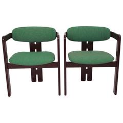 Green Armchairs Pigreco by Tobia Scarpa, 1957, Italy 11
