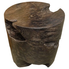 Andrianna Shamaris Single Burnt Teak Wood Side Table