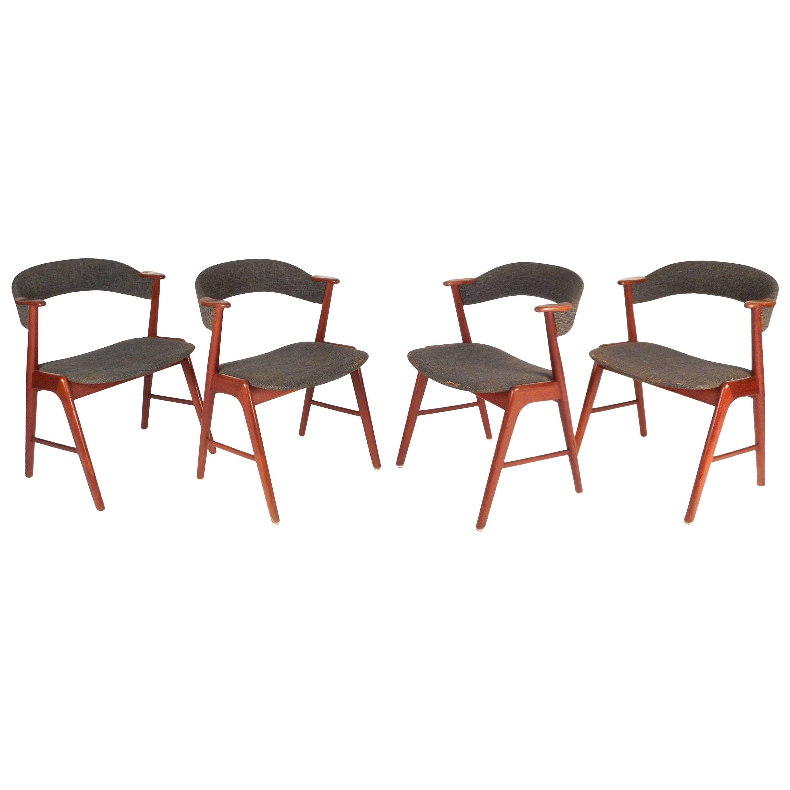 Set of Danish Teak Dining Chairs by Kai Kristiansen for Korup Stolefabrik