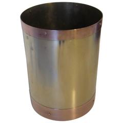 Brass and Copper Waste Paper Basket