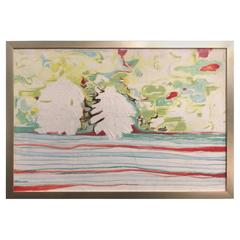 Acrylic on Canvas Painting Attributed to Artist Barbara Gray
