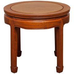 Chinese Hardwood Ming Style Round Side Table or Stool 1