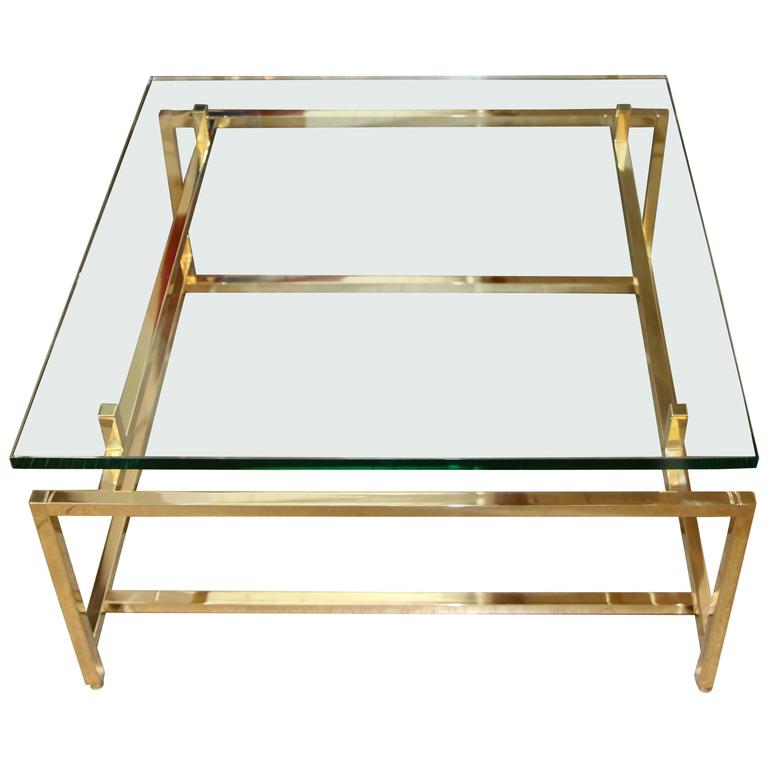 Vintage French Brass Cocktail Table For At 1stdibs Vintage Brass Cocktail Table