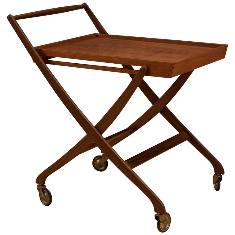 Vintage Danish Teak Folding Bar Cart For At 1stdibs Vintage Danish Teak Folding Bar Cart 1