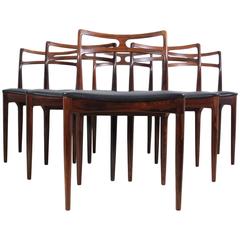 Set of Six Dining Chairs by Johannes Anderson for Christian Linneberg, Denmark