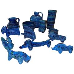 Set of Eight Italian Bitossi Ceramics