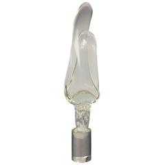 Beautiful Murano Glass Sculpture with Elegant Elliptical Design by Livio Seguso