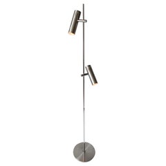 Alain Richard A14 by Disderot Twin Shade Chromed Floor Lamp, 1959, France