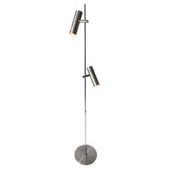 Alain Richard A14 by Disderot Twin Shade Chromed Floor Lamp, 1959, France 9