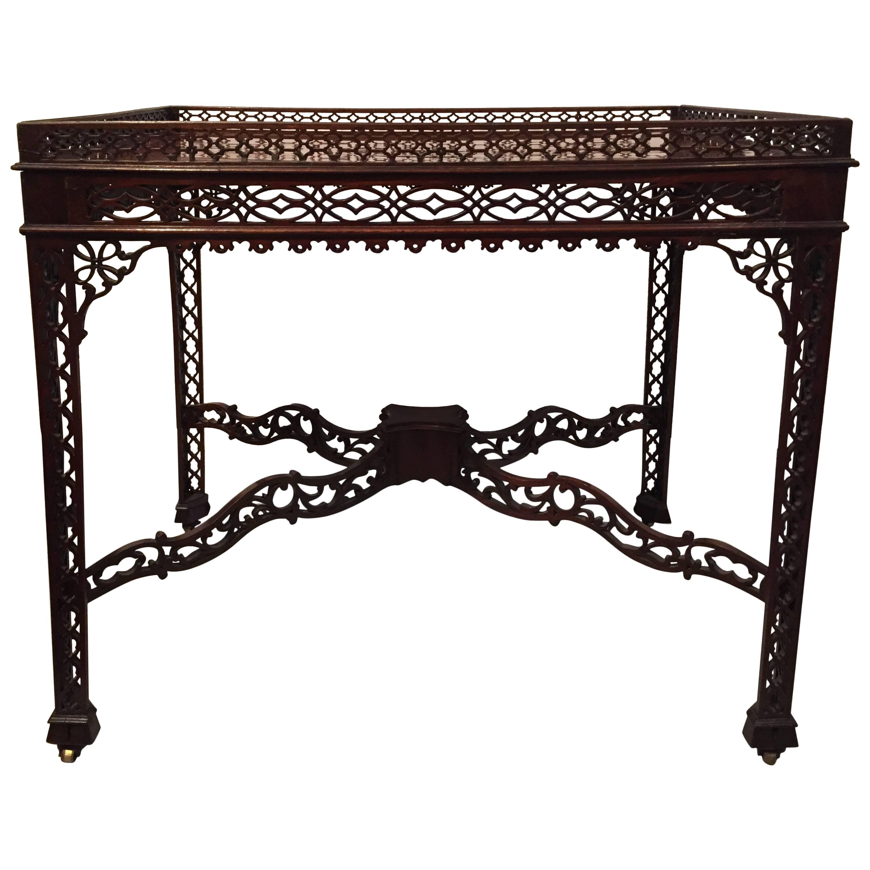 Chinese Chippendale Mahogany Tea/Coffee Table, circa 1790