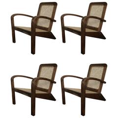 1 of 3 South Asian Nadun wood and Cane Armchairs