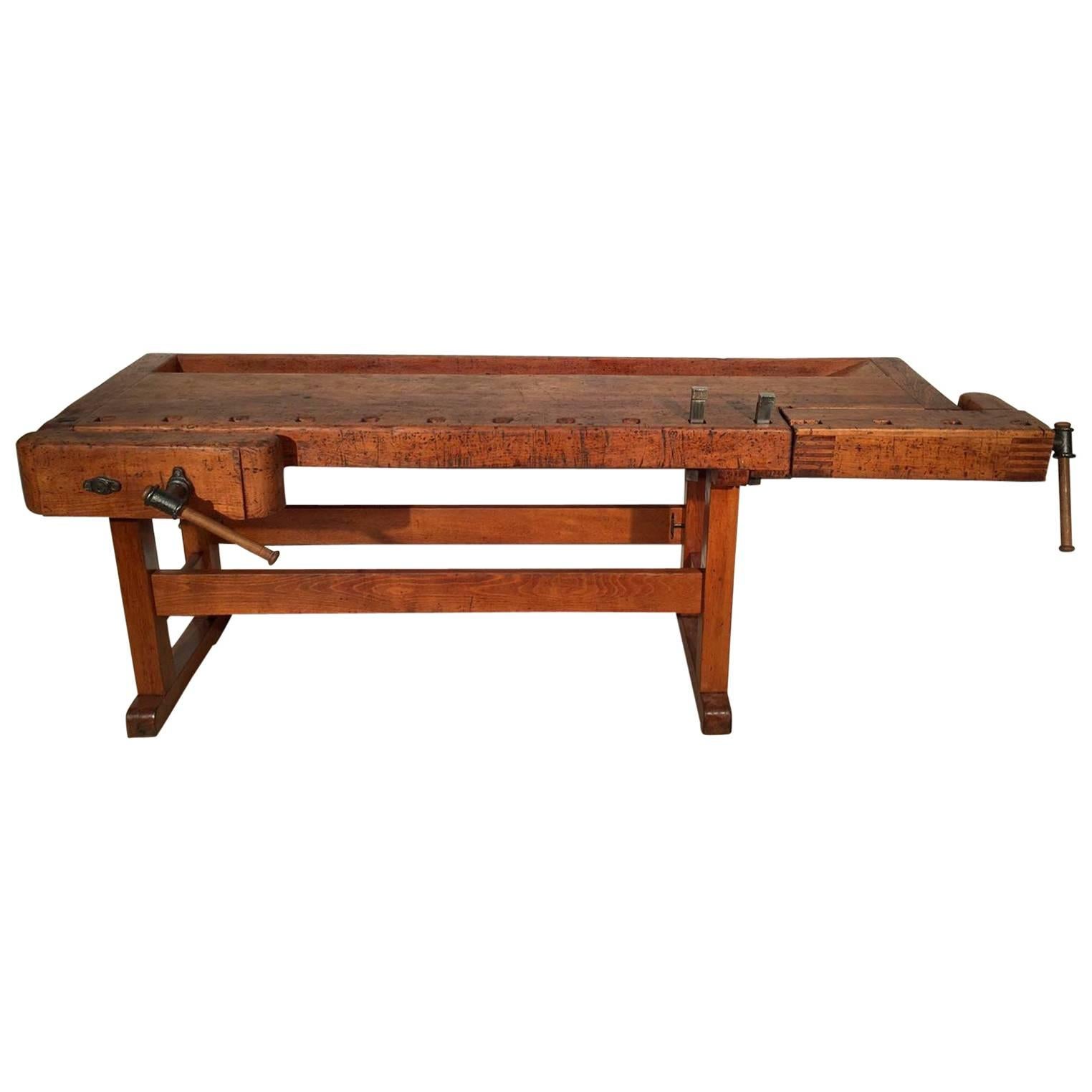 German Carpenters Workbench, Early 20th Century For Sale
