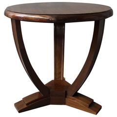 French Art Deco Mahogany Tripod Gueridon 3