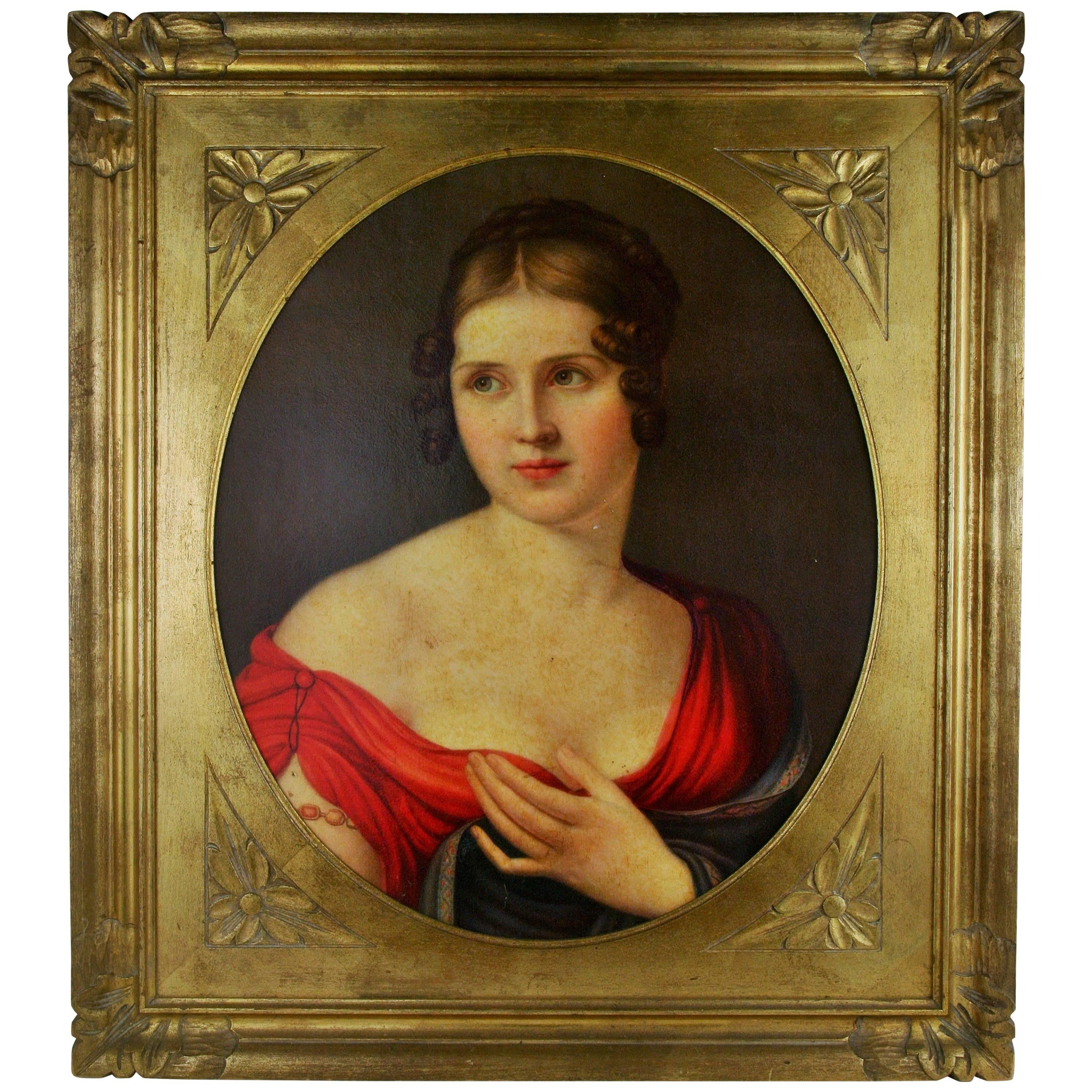 French Portrait Chromolithograph For Sale