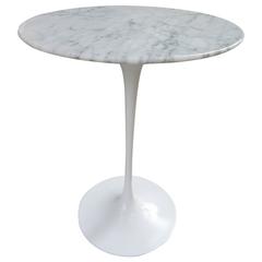 Eero Saarinen for Knoll Mid-Century Modern Marble Tulip Pedestal Side Table