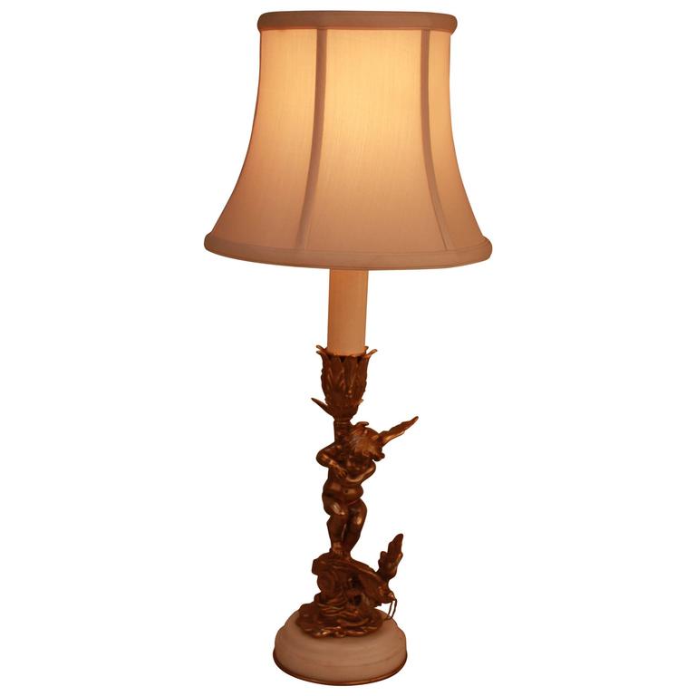 Bronze Cherub Table Lamp By Charles Georges Ferville Suan At 1stdibs Bronze Cherub Table Lamp By Charles Georges Ferville Suan For