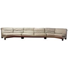 Vladimir Kagan for Preview Gray Leather Sectional