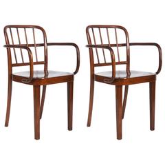 Set of Two Thonet Dining Armchairs by Josef Frank
