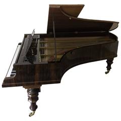 Stunning Romantic Biedermeier Grand Piano Blüthner Leipzig Case, 19th Century