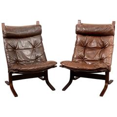 Pair of "Siesta" Scandinavian Lounge Chairs by Ingmar Relling 2