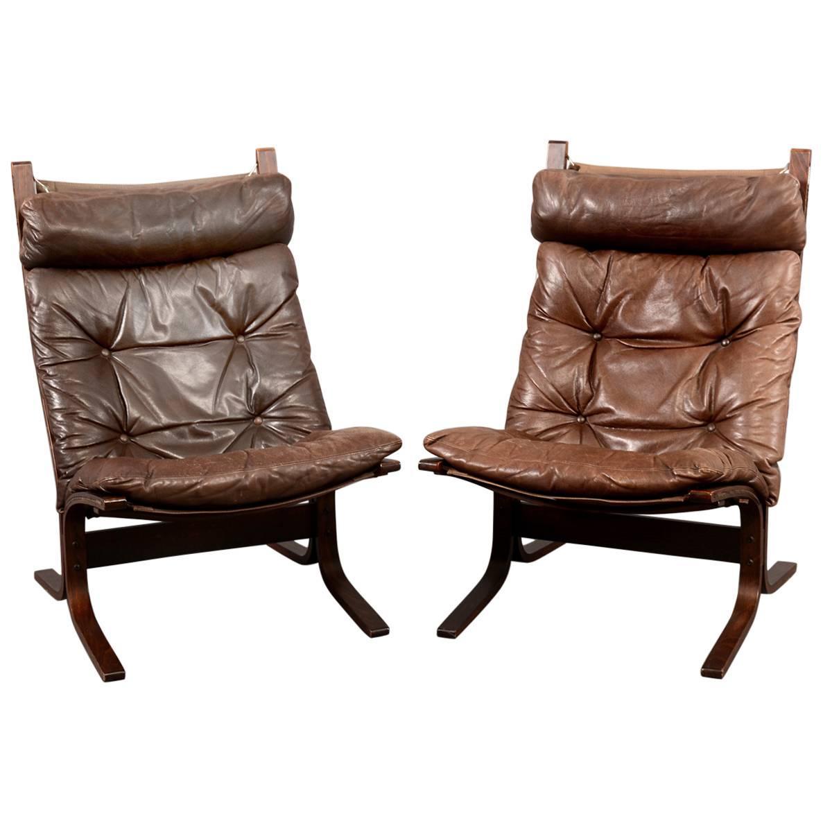 Pair Of Siesta Scandinavian Lounge Chairs By Ingmar Relling