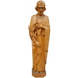 Religiöse geschnitzte Holzfigur des 20. Jahrhunderts, „Joseph“, Italien