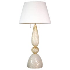 Large "Polvera D'oro" Murano Glass Lamp